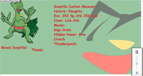 best sceptile moveset